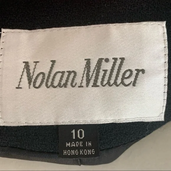 NOLAN MILLER Vintage Evening Jacket Blazer Black Wool Satin Embellished Size 10 - Picture 2 of 14